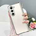 thumbnail image 1 of for Samsung Galaxy Z Fold 5 Case Plating Frame Electroplate Clear Luxury Elegant Case Camera Protector Soft TPU Shockproof Protective 3 PCS Anti-Skid Galaxy Z Fold 5 Case -Silver, 1 of 12