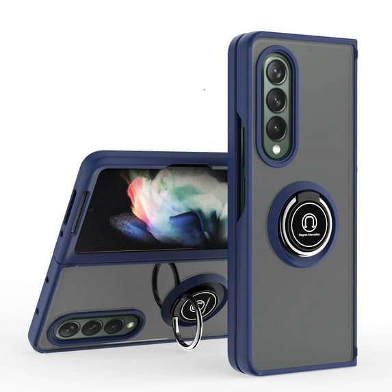 for Samsung Galaxy Z Fold 5 Case, Protective Matte Back Case Magnetic For Car Mount with 360° Rotatable Ring Holder Kickstand Shockproof Protective Cover For Samsung Galaxy Z Fold 5,
Navyblue