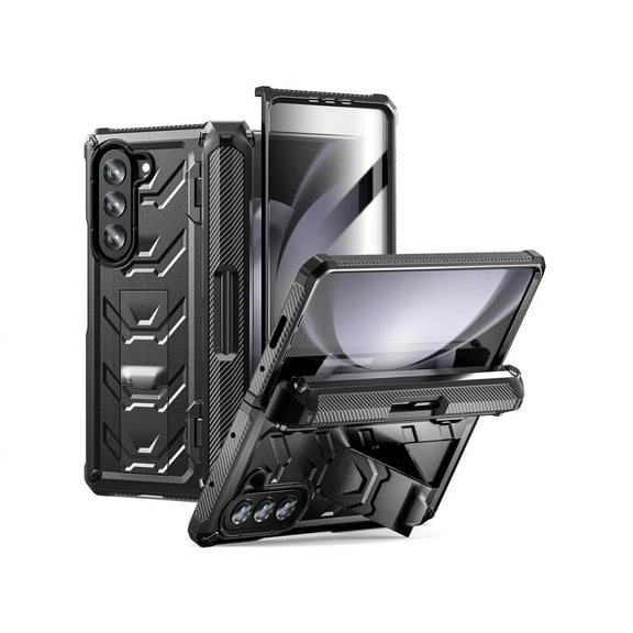 For Samsung Galaxy Z Fold 5 Case with S Pen Holder Built-in Kickstand & Screen Protector, 360° Full-Body & Hinge Protection Rugged Heavy Duty Phone Cover for Galaxy Z Fold 5 2023