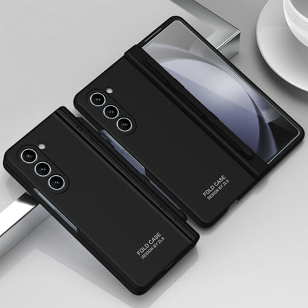 for Samsung Galaxy Z Fold 5 Case, with S Pen Holder & S Pen & Hinge Protection & Built-in Screen Protector Full Body Slim PC Protective Phone Case Cover for Samsung Galaxy Z Fold 5 2023 - Black
