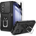 thumbnail image 1 of for Samsung Galaxy Z Fold 5 Case with Slide Camera Cover & Screen Protector,  Phone Case Built-in 360° Rotate Ring Stand Heavy Protective for Samsung Z Fold 5 5G Case Accessories Black, 1 of 7