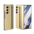 thumbnail image 1 of for Samsung Galaxy Z Fold 5 Case: Support All Magsafe Accessories | Fold 5 New Slim S Pen  Holder & Free Stylus | Hinge Protection, PU Leather Back, Tempered Glass Screen Protector - Gold, 1 of 12