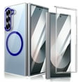 thumbnail image 1 of for Samsung Galaxy Z Fold 5 Magnetic Clear Case, Compatible with Wireless Charger and Magsafe, Simplistic Transparent Shockproof and Drop-Proof Case Fullbody Pro tection,Blue, 1 of 11