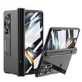 thumbnail image 1 of for Samsung Galaxy Z Fold 5 Magnetic Hinge Protection Case with S Pen Holder, Built-in Glass with Magnetic Stand All-Inclusive Fashion Business Matte Cover for Samsung Galaxy Z Fold 5 5G, Black, 1 of 7