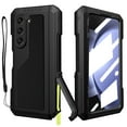 for Samsung Galaxy Z Fold 5 Metal Case with Fold5 S Pen Holder, Rugged Heavy Duty Z Fold 5 Case
