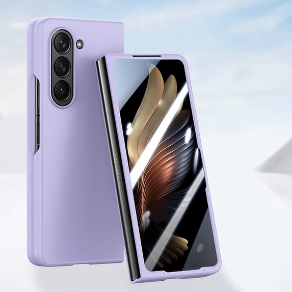 for Samsung Galaxy Z Fold 5 Phone Case, Luxury Ultra Slim Frosted Drop Protective Heavy Duty Shockproof Anti-falling Anti-fingerprint Case Cover for Samsung Galaxy Z Fold 5, Purple