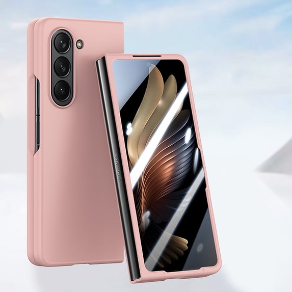 for Samsung Galaxy Z Fold 5 Phone Case, Luxury Ultra Slim Frosted Drop Protective Heavy Duty Shockproof Anti-falling Anti-fingerprint Case Cover for Samsung Galaxy Z Fold 5, Pink