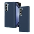 thumbnail image 1 of Samsung Galaxy Z Fold 5 Phone Case, Protective Cover with Color Variety, Smooth Grip, Soft and Sleek Design, Snug Fit, Hard PC&PU Leather,Shockproof Phone Cover,with port protection,Blue, 1 of 7