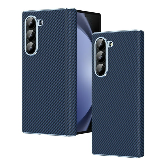 Samsung Galaxy Z Fold 5 Phone Case, Protective Cover with Color Variety, Smooth Grip, Soft and Sleek Design, Snug Fit, Hard PC&PU Leather,Shockproof Phone Cover,with port protection,Blue