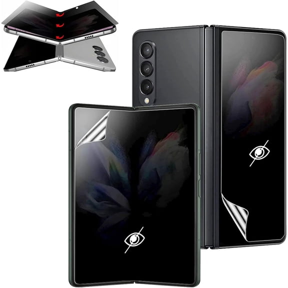 For Samsung Galaxy Z Fold 5 Privacy Screen Protector Anti-Peeping Nano Soft Film Outer Screen+Inner Screen Anti-Peeping Soft film Anti-Spy Protective Film, Transparent