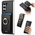 thumbnail image 1 of for Samsung Galaxy Z Fold 5 Wallet Case, Detachable Magnetic Wallet Case with Card Slots Ring Stand Carbon Fiber Texture Shockproof Removable Protective Cover for Samsung Galaxy Z Fold 5, Black, 1 of 11
