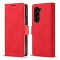 thumbnail image 1 of Samsung Galaxy Z Fold 5 Wallet Case Samsung Galaxy Z Fold 5 Luxury PU Leather Case, Book Folding Flip Retro Case with Kickstand, [RFID Blocking] Credit Card Slot Magnetic Closure Cover, Red, 1 of 8