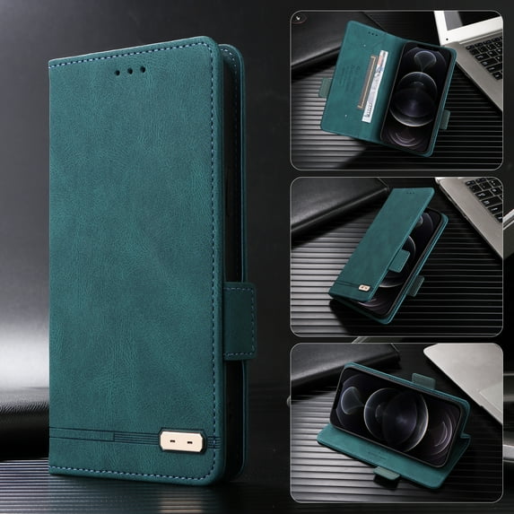 For Samsung Galaxy Z Fold 5 Wallet Case with RFID Blocking Credit Card Holder, PU Leather Folio Flip Kickstand Protective Shockproof Cover Women Men for Samsung Galaxy Z Fold 5 Phone case,Green