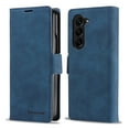 thumbnail image 1 of Samsung Galaxy Z Fold 5 Wallet Case Samsung Galaxy Z Fold 5 Luxury PU Leather Case, Book Folding Flip Retro Case with Kickstand, [RFID Blocking] Credit Card Slot Magnetic Closure Cover, Blue, 1 of 8