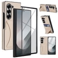 thumbnail image 1 of For Samsung Galaxy Z Fold 5 Wallet Case Wallet with Hidden Kickstand, Credit Card Holder for Samsung Galaxy Z Fold 5 Case Built-in Screen Protector, Slim Thin PU Leather Phone Case,Apricot, 1 of 6