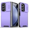 thumbnail image 1 of for Samsung Galaxy Z Fold 6 2-in-1 Phone Case, with Sliding Camera Lens Cover Military Grade Non-Slip Anti-fall Shockproof Heavy Duty Non-slip Protective Phone Case Cover,Purple, 1 of 9