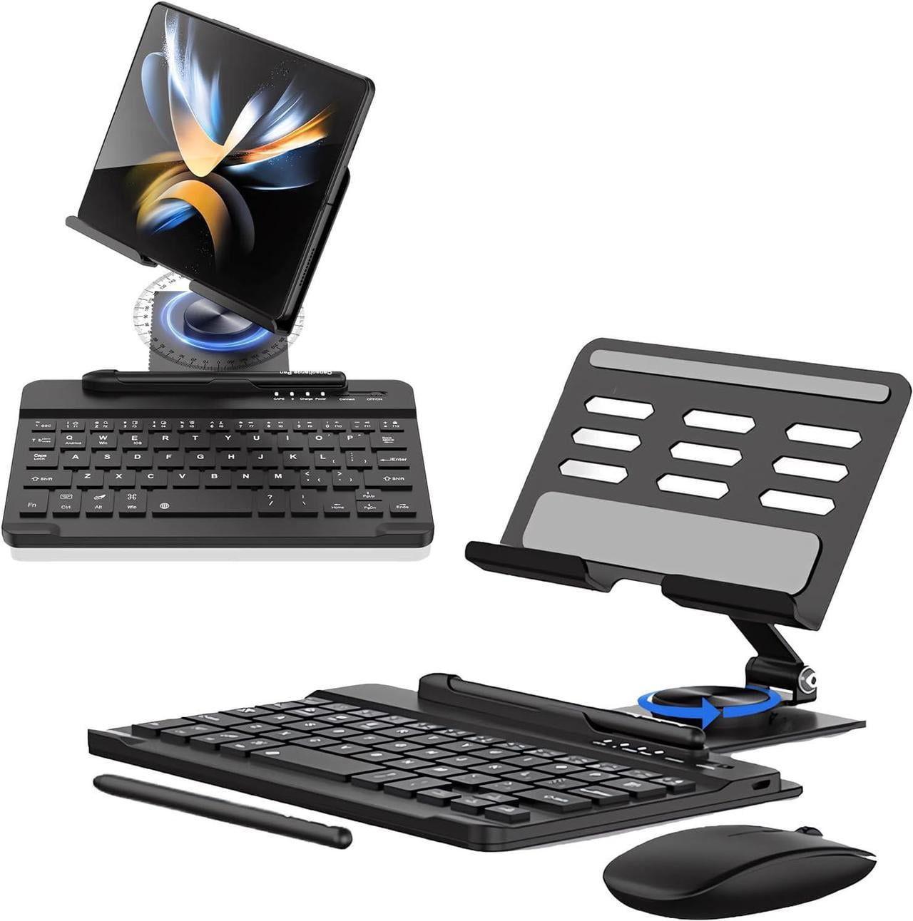 for Samsung Galaxy Z Fold 6 5 4 Stand and Keyboard Mouse, Portable ...