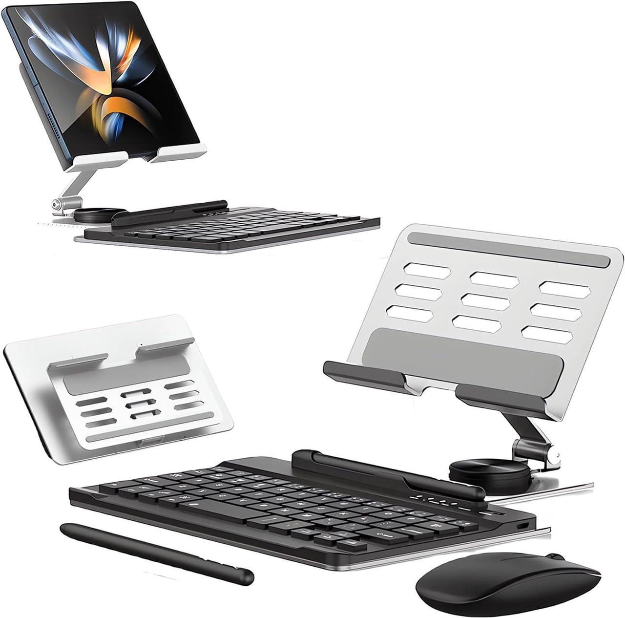 for Samsung Galaxy Z Fold 6 5 4 Stand and Keyboard Mouse, Portable ...