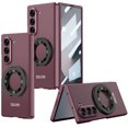 thumbnail image 1 of for Samsung Galaxy Z Fold 6 5G Case with Magnetic Ring Holder, Z Fold 6 Magnetic Case Compatible with Magsafe Built in Screen Protector Thin Hard PC Protective Cover Case for Z Fold 6, Winered, 1 of 8