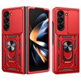 thumbnail image 1 of for Samsung Galaxy Z Fold 6 5G Case, with Ring Kickstand and Screen Protector, Heavy Duty Protection Shockproof Rubber PC Phone Back Cover for Samsung Galaxy Z Fold 6 with Sliding Cover, Red, 1 of 10