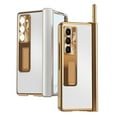 thumbnail image 1 of for Samsung Galaxy Z Fold 6, Aluminium Alloy Plating Double Magnetic Hinge Protection with S Pen Holder with Screen Protector Full Body Protection for Samsung Galaxy Z Fold 6 - Silver + Dark Gold, 1 of 7
