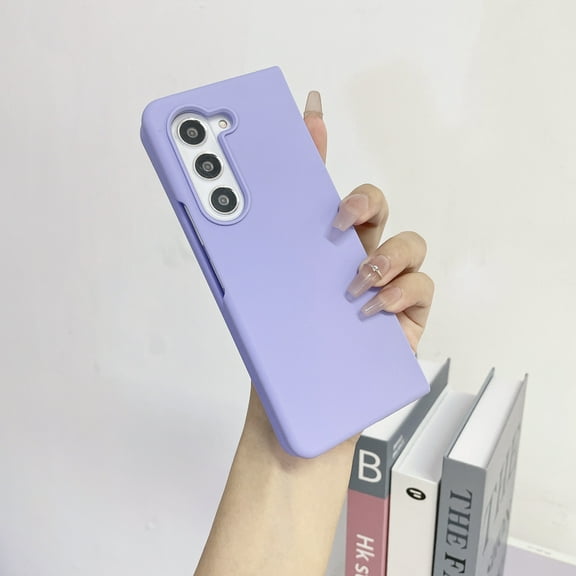 Samsung Galaxy Z Fold 6 Case Liquid Silicone, Slim Fit Premium Soft Silicone and PC Shockproof Phone Cover, Upgraded Camera Protection and Microfiber Lining Phone Case,Purple