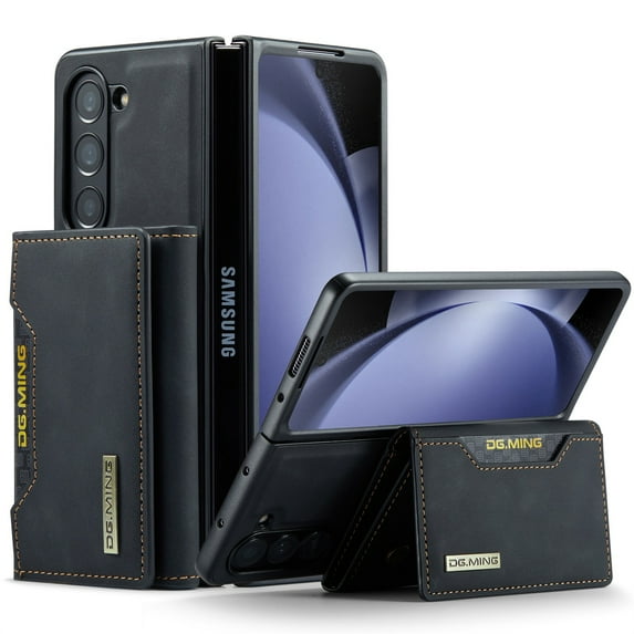 for Samsung Galaxy Z Fold 6 Case ,Magnetic Buckle Leather Detachable Wallet Cover, Card Pocket Back Flip Kickstand Shockproof Business Slim Phone Case For Samsung Galaxy Z Fold 6,
Black