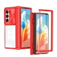 thumbnail image 1 of for Samsung Galaxy Z Fold 6 Case, Stylish Slim Crystal Clear PC Back + TPU Silicone Case with Sliding Camera Cover Anti-fingerprint Shockproof Phone Cases for Samsung Galaxy Z Fold 6, Red, 1 of 6