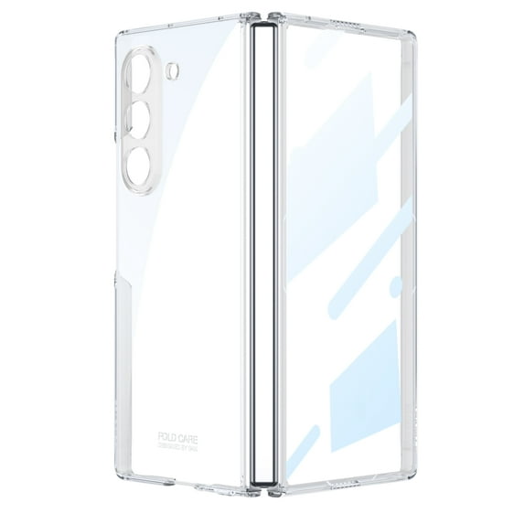 for Samsung Galaxy Z Fold 6 Case, Z Fold 6 Case with Screen Protector Luxury Transparent Plating PC Cover, Full Protection Crystal Clear Case for Samsung Galaxy Z Fold 6, Clear