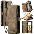 thumbnail image 1 of Samsung Galaxy Z Fold 6 Leather Detachable Wallet Zipper Case with 8 Card Slots Holder Magnetic case for Samsung Galaxy Z Fold 6 Flip Wallet Handle Wrist Strap Shockproof Pocket Handbag,
Darkbrown, 1 of 7