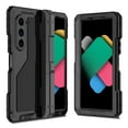 thumbnail image 1 of for Samsung Galaxy Z Fold 6 Metal Case with S Pen Holder, Military Rugged Heavy Duty Z Fold 6 Case Built in Screen Protector Full-Body Drop Protection Kickstand Phone Case for Z Fold 6, Black, 1 of 1