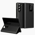 thumbnail image 1 of for Samsung Galaxy Z Fold 6 Smart Wallet Phone Case, Protective Cover with Smart Small Screen View, Finger Tap Control, Slim Design, Card Holder Pocket, PU Leather Flip Cover, Black, 1 of 7