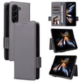 thumbnail image 1 of for Samsung Galaxy Z Fold 6 Wallet Case with RFID Blocking Credit Card Holder, Lichee Patterned Luxury PU Leather Folio Flip Kickstand Protective Shockproof Cover Women Men Phone Case,Gray, 1 of 9