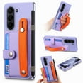 thumbnail image 1 of for Samsung Galaxy Z Fold 6 Wallet Case with S Pen Slot & Wristband Bracket, Built-in Tempered Glass Screen Protector Card Holder Anti-drop Matte Skin Friendl Hard PC Shockproof Cover, Purple, 1 of 8