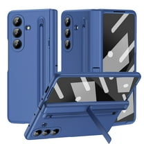 for Samsung Galaxy Z Fold 7 5G Case with Pen Holder & Stylus, Z Fold 7 Hinge Protection Case with Kickstand Built in Screen Protector Full Body Protection Protective Case for Z Fold 7, Blue