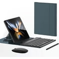 thumbnail image 1 of for Samsung Galaxy Z Fold 7 6 5 4 3 Shockproof Case With Keyboard and Mouse, Portable Bluetooth Keyboard with Leather Case and Capacitive Pen, 4 in 1 Set for Z Fold7 6 5 4 3 Accessories,Green, 1 of 7