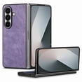 thumbnail image 1 of for Samsung Galaxy Z Fold 7 Case, Classic PU Leather Case with Flip Cover Ultra-Thin Shockproof Drop Protective Anti-falling Lightweight Folding Phone Case Cover - Purple, 1 of 9