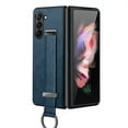 thumbnail image 1 of for Samsung Galaxy Z Fold 7 Case, Premium PU Leather Wristband Portable Case, Durable Minimalist Ultra Thin Slim Cover Protective Phone Case Compatible with Samsung Galaxy Z Fold 7, Darkblue, 1 of 6
