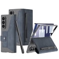 thumbnail image 1 of For Samsung Galaxy Z Fold 7 Case with S Pen Holder (no pen) [Built-in Glass Screen Protector & Kickstand] 360° Full Body Protective, Heavy Duty Rugged Phone Case, Gray, 1 of 11