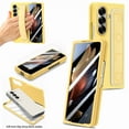 thumbnail image 1 of for Samsung Galaxy Z Fold 7 Case with Strap, [Non Slip Silicone Touch] Slim Protective Phone Case with Elastic Finger Wristband, Shockproof PC Cover for Samsung Galaxy Z Fold 7 - Yellow, 1 of 7