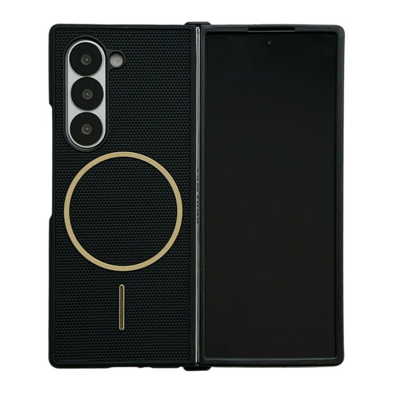 for Samsung Galaxy Z Fold 7 Case, TPU + PC Magnetic Cover, Compatible with Wireless Charging, Luxury Lightweight Ultra Slim Shockproof Anti-Drop Thin Protective Phone Case Cover, Black