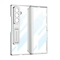 thumbnail image 1 of For Samsung Galaxy Z Fold 7 Case,[Wireless Charging][Built-in HD Screen Protector&Invisible Kickstand][Magnetic Hinge Protection]Translucent Crystal Shockproof Phone Case,Silver, 1 of 12