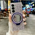 thumbnail image 1 of for Samsung Galaxy Z Fold 7 Glitter Kickstand Case, Cute Luxury Bling Sparkly Cover with Make-up Mirror, Ring Stand Shockproof Women Girls Protective Case for Samsung Galaxy Z Fold 7, Purple, 1 of 7