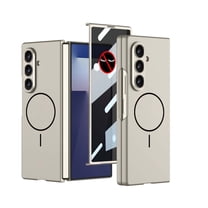 For Samsung Galaxy Z Fold 7 Magnetic Phone Case,Built-in Anti-peeping Screen Protector,Compatible with Mag-safe,Ultra Slim SHockprood Anti-Scratch Non-Slip Durable Phone Case,Titaniumgray