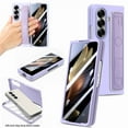 thumbnail image 1 of for Samsung Galaxy Z Fold 7 Phone Case with Screen Protector & Wristband, Shockproof Drop Proof Hand Strap Non-Slip PC Frame Luxury All-inclusive Shell Cover for Samsung Z Fold 7, Purple, 1 of 7