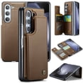 thumbnail image 1 of for Samsung Galaxy Z Fold 7 Premium PU Leather Back Case, Multiple Card Slots Design, Double Magnetic Clasp Study Kickstand RFID Blocking Classic Phone Cover for Samsung Galaxy Z Fold 7, Brown, 1 of 7