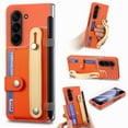 thumbnail image 1 of for Samsung Galaxy Z Fold 7 Wallet Case with Pen Holder & Stand, Built-in Screen Protector Wrist Strap Card Holder Back Cover Hard PC Shockproof Finger Grip Case for Men Women Girls, Orange, 1 of 9