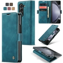 for Samsung Galaxy Z Fold 7 Wallet Case with [RFID Blocking] Retro Premium PU Leather Folio Strong Magnetic Closure,Kickstand,Card Slots,Flip Book Style Cover For Samsung Galaxy Z Fold 7,Blue