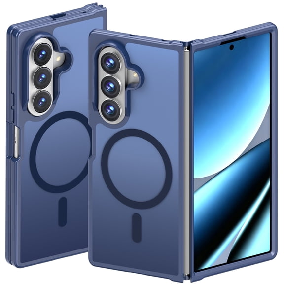 for Samsung Galaxy Z Fold 8 Ultra Case, [Fit for Magsafe], Military Grade Drop Protection, Translucent Matte Shockproof Magnetic Phone Cover for Galaxy Z Fold8 Ultra, Blue