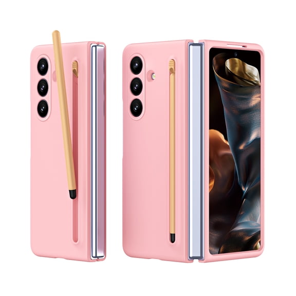 for Samsung Galaxy Z Fold 8 Ultra Case with Stylus Slot & Stylus, Luxury Ultra Slim Thin Matte PC Shockproof Protective Phone Case Cover for Samsung Galaxy Z Fold 8 Ultra - Pink